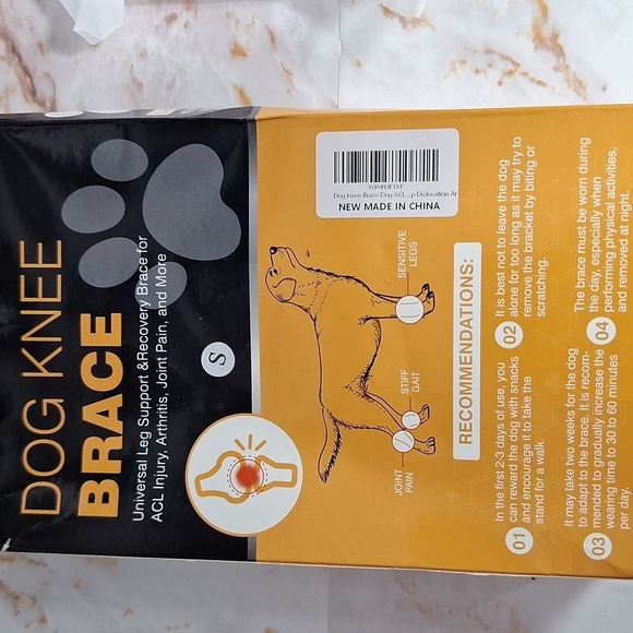 Dog Knee Brace Back Hind Leg  ACL Injury Arthritis Joint Pain Black Size Small - Picture 1 of 9